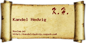 Kandel Hedvig névjegykártya